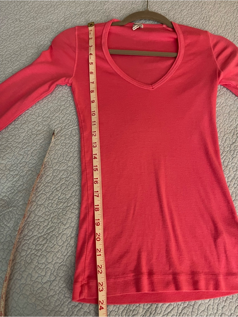 Splendid Women's V-Neck Long Sleeve Top - Pink - Picture 3 of 7